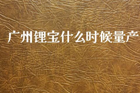 广州锂宝什么时候量产_https://m.ycdhulan.com_股市在线_第1张