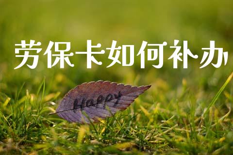 劳保卡如何补办_https://m.ycdhulan.com_国际金融_第1张
