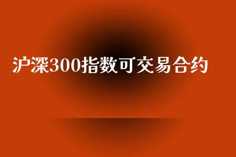 沪深300指数可交易合约_https://m.ycdhulan.com_证券新闻_第1张