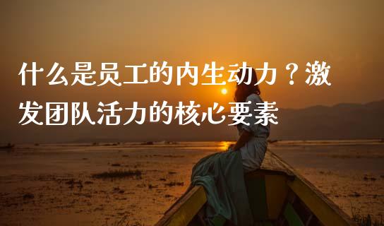 什么是员工的内生动力？激发团队活力的核心要素_https://m.ycdhulan.com_股市在线_第1张