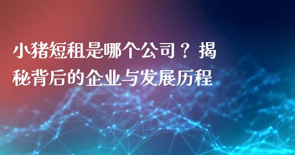 小猪短租是哪个公司？ 揭秘背后的企业与发展历程_https://m.ycdhulan.com_股市在线_第1张