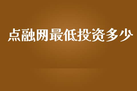 点融网最低投资多少_https://m.ycdhulan.com_财经要闻_第1张