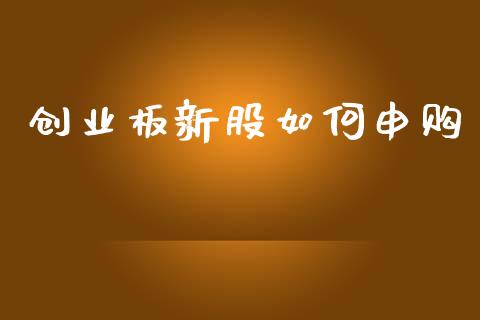 创业板新股如何申购_https://m.ycdhulan.com_股市在线_第1张