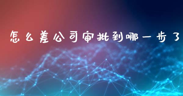怎么差公司审批到哪一步了_https://m.ycdhulan.com_财经要闻_第1张