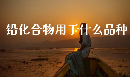 铅化合物用于什么品种_https://m.ycdhulan.com_国际金融_第1张