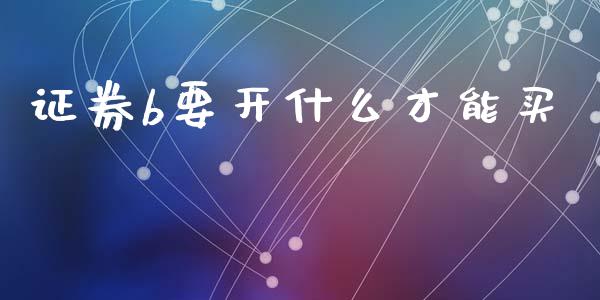 证券b要开什么才能买_https://m.ycdhulan.com_股市在线_第1张
