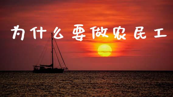 为什么要做农民工_https://m.ycdhulan.com_国际金融_第1张