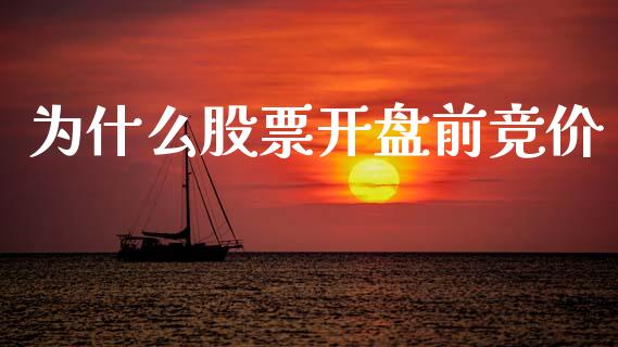 为什么股票开盘前竞价_https://m.ycdhulan.com_证券新闻_第1张