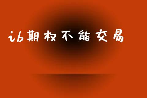 ib期权不能交易_https://m.ycdhulan.com_证券新闻_第1张