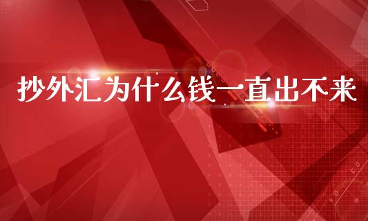 抄外汇为什么钱一直出不来_https://m.ycdhulan.com_国际金融_第1张