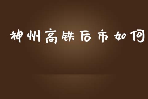 神州高铁后市如何_https://m.ycdhulan.com_证券新闻_第1张