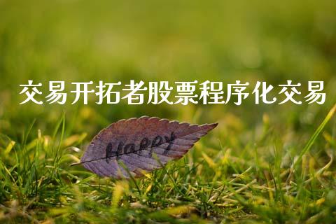 交易开拓者股票程序化交易_https://m.ycdhulan.com_国际金融_第1张