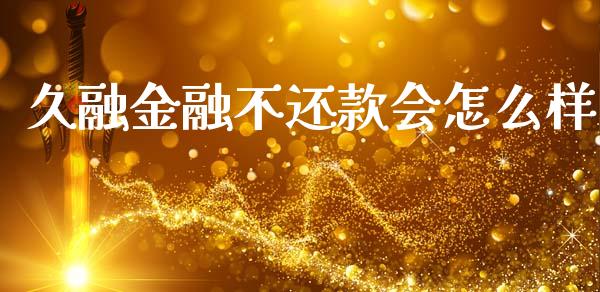 久融金融不还款会怎么样_https://m.ycdhulan.com_期货交易_第1张