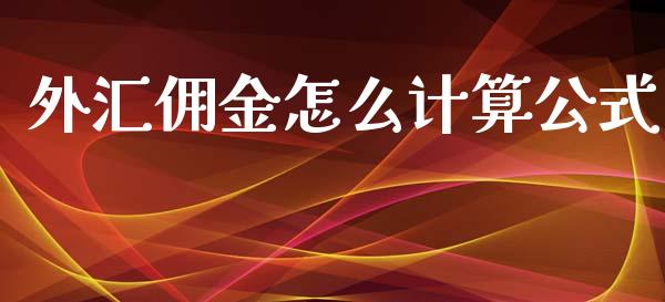 外汇佣金怎么计算公式_https://m.ycdhulan.com_理财产品_第1张