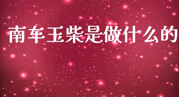 南车玉柴是做什么的_https://m.ycdhulan.com_股市在线_第1张