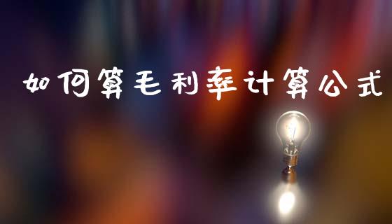 如何算毛利率计算公式_https://m.ycdhulan.com_理财产品_第1张