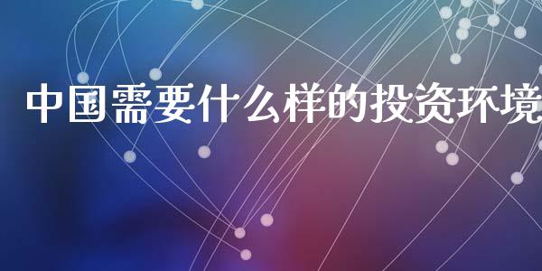 中国需要什么样的投资环境_https://m.ycdhulan.com_财经要闻_第1张