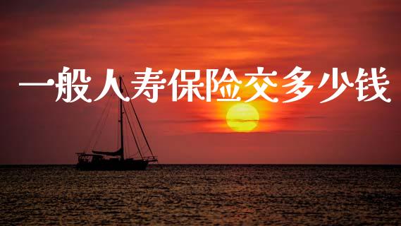 一般人寿保险交多少钱_https://m.ycdhulan.com_财经要闻_第1张