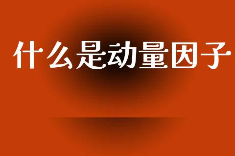 什么是动量因子_https://m.ycdhulan.com_财经要闻_第1张