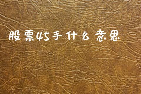 股票45手什么意思_https://m.ycdhulan.com_股市在线_第1张