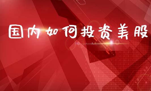 国内如何投资美股_https://m.ycdhulan.com_期货交易_第1张
