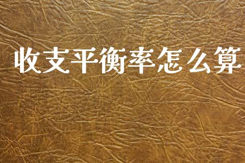 收支平衡率怎么算_https://m.ycdhulan.com_理财产品_第1张