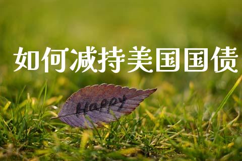 如何减持美国国债_https://m.ycdhulan.com_财经要闻_第1张