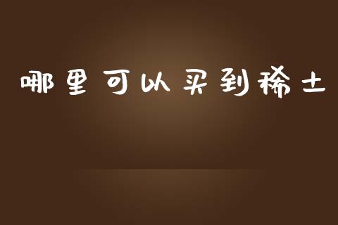 哪里可以买到稀土_https://m.ycdhulan.com_国际金融_第1张