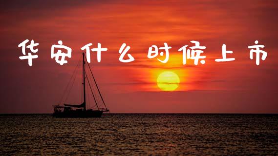 华安什么时候上市_https://m.ycdhulan.com_国际金融_第1张