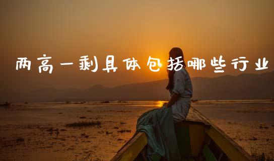 两高一剩具体包括哪些行业_https://m.ycdhulan.com_理财产品_第1张