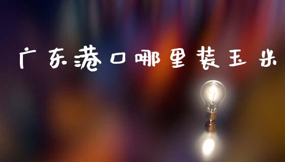 广东港口哪里装玉米_https://m.ycdhulan.com_国际金融_第1张