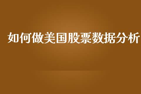 如何做美国股票数据分析_https://m.ycdhulan.com_财经要闻_第1张