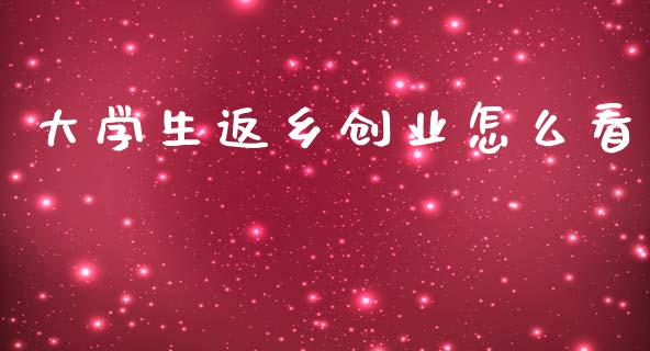 大学生返乡创业怎么看_https://m.ycdhulan.com_股市在线_第1张