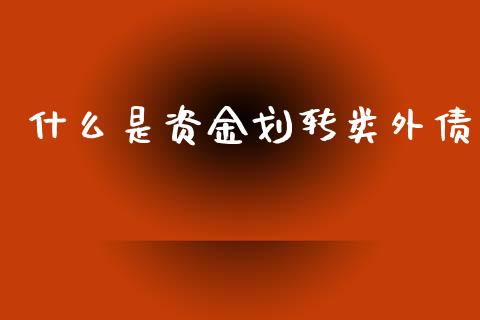 什么是资金划转类外债_https://m.ycdhulan.com_国际金融_第1张