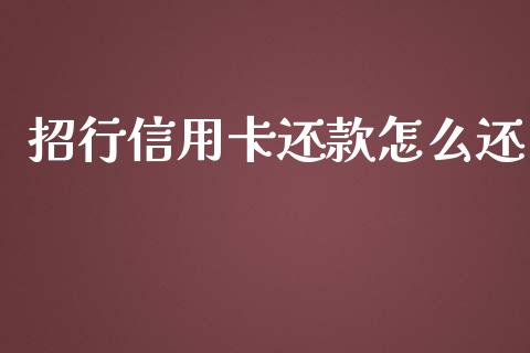 招行信用卡还款怎么还_https://m.ycdhulan.com_证券新闻_第1张