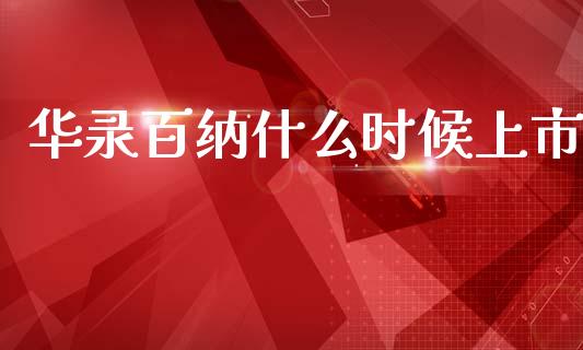 华录百纳什么时候上市_https://m.ycdhulan.com_股市在线_第1张