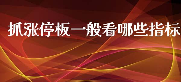 抓涨停板一般看哪些指标_https://m.ycdhulan.com_期货交易_第1张