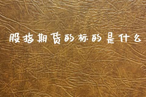股指期货的标的是什么_https://m.ycdhulan.com_理财产品_第1张