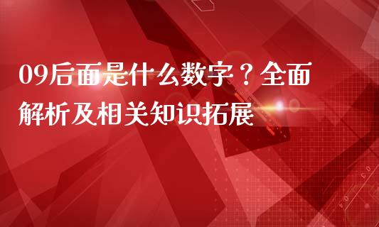 09后面是什么数字？全面解析及相关知识拓展_https://m.ycdhulan.com_证券新闻_第1张