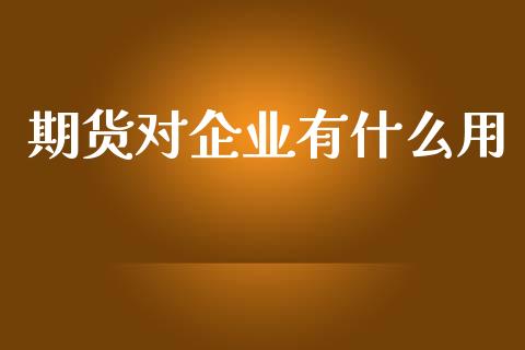 期货对企业有什么用_https://m.ycdhulan.com_国际金融_第1张