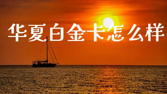 华夏白金卡怎么样_https://m.ycdhulan.com_股市在线_第1张