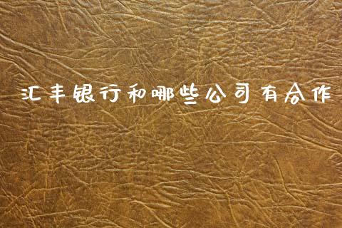 汇丰银行和哪些公司有合作_https://m.ycdhulan.com_国际金融_第1张