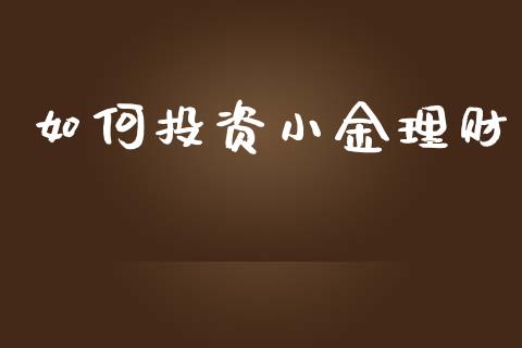 如何投资小金理财_https://m.ycdhulan.com_股市在线_第1张
