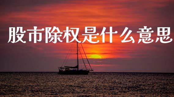 股市除权是什么意思_https://m.ycdhulan.com_理财产品_第1张