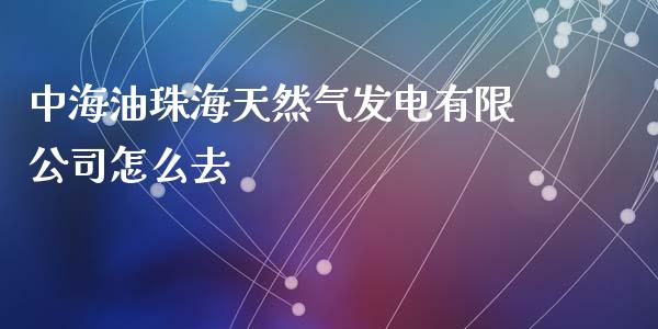 中海油珠海天然气发电有限公司怎么去_https://m.ycdhulan.com_股市在线_第1张