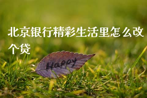 北京银行精彩生活里怎么改个贷_https://m.ycdhulan.com_期货交易_第1张