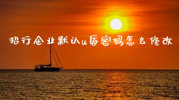 招行企业默认u盾密码怎么修改_https://m.ycdhulan.com_股市在线_第1张