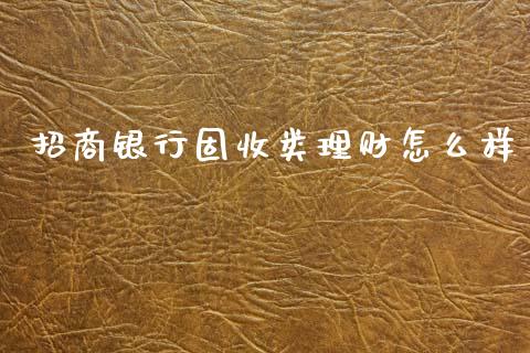 招商银行固收类理财怎么样_https://m.ycdhulan.com_国际金融_第1张