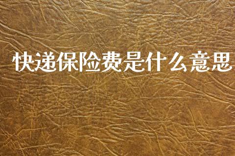 快递保险费是什么意思_https://m.ycdhulan.com_理财产品_第1张