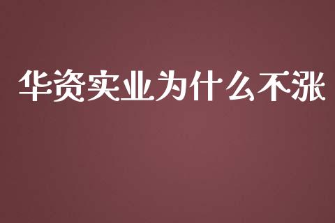 华资实业为什么不涨_https://m.ycdhulan.com_理财产品_第1张
